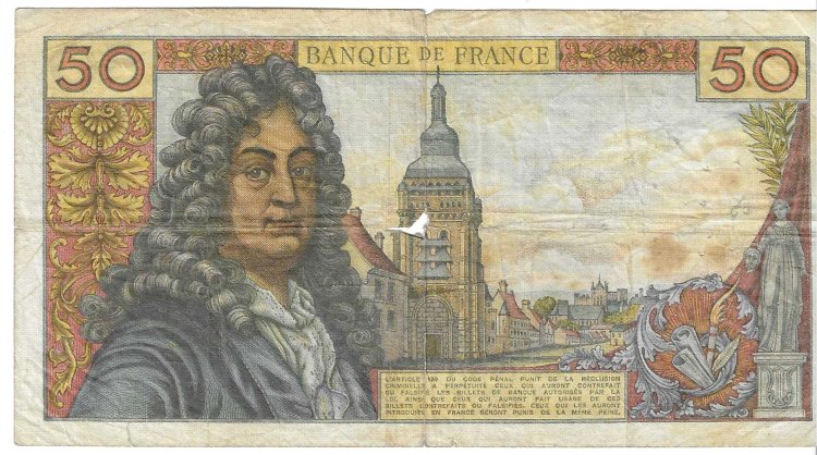 Billetes - Europa - Francia - 148C - MBC- - 1970 - 50 francos - Num.ref: 87534 - Click en la imagen para cerrar