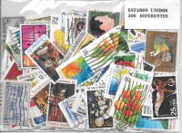 Paises - America - Estados Unidos - 300 sellos diferentes