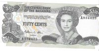 Billetes - America - Bahamas - 42 - SC - 1984 - 1/2 dolar - Num.ref: A934425