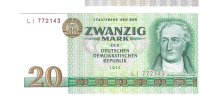 Billetes - Europa - Alemania Oriental - 29 - SC - 1975 - 20 marcos - Num.ref: LI772143