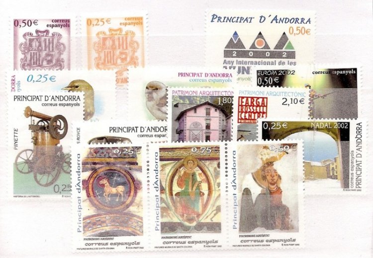 Andorra - Correo Español - Años completos - 2002 - ** - Click en la imagen para cerrar
