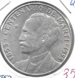 Monedas - America - Cuba - 29 - 1953 - peso - plata