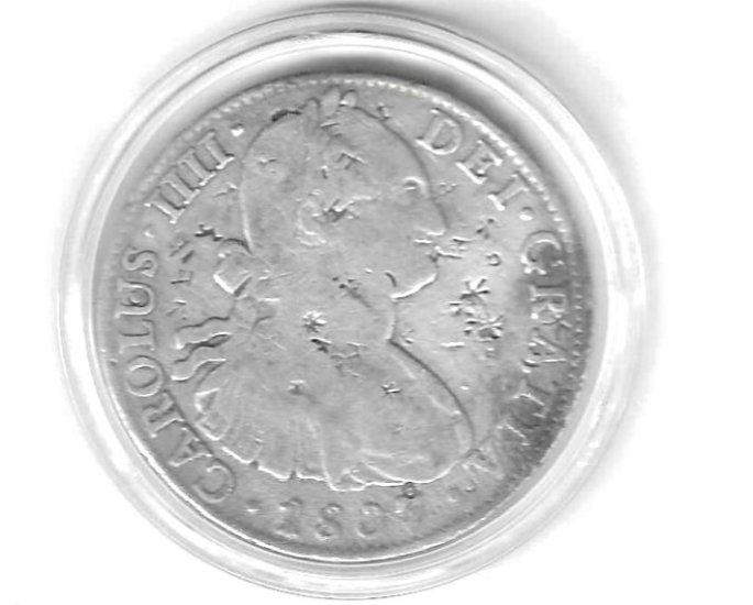 Monedas - EspaÃ±a - Carlos IV (1788 - 1808) - 987 - 1807 - 8 reales - Potosi - TH - plata - Click en la imagen para cerrar