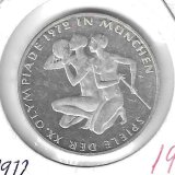 Monedas - Europa - Alemania - 132 - 1972 - 10 marcos - plata