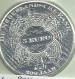 Monedas - Euros - 5&euro; - Holanda - sc - A&ntilde;o 2014 - 200&ordm; Aniversario Banco Holanda