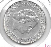 Monedas - Europa - Holanda - 185 - 1962 - 2,5 gulden