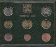 Monedas - Euros - Estuches oficiales - Vaticano - Año 2018 - Colección anual de 8 monedas