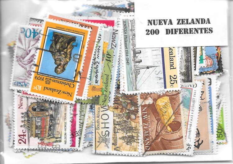 Paises - Oceania - Nueva Zelanda - 200 sellos diferentes - Click en la imagen para cerrar