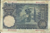 Billetes - España - Estado Español (1936 - 1975) - 500 ptas - 504 - bc+ - 15/11/1951 - ref.B9912025