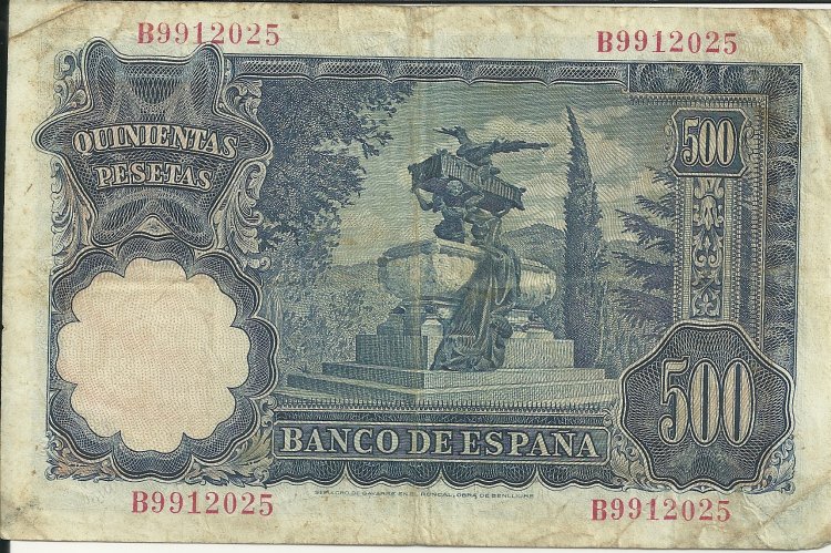 Billetes - España - Estado Español (1936 - 1975) - 500 ptas - 504 - bc+ - 15/11/1951 - ref.B9912025 - Click en la imagen para cerrar