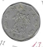 Monedas - Europa - Malta - 12 - 1972 - 50 ct