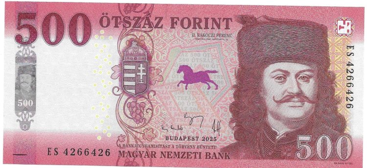 Billetes - Europa - Hungria - 202 - S/C - 2025 - 500 Francos - num ref:4266426 - Click en la imagen para cerrar