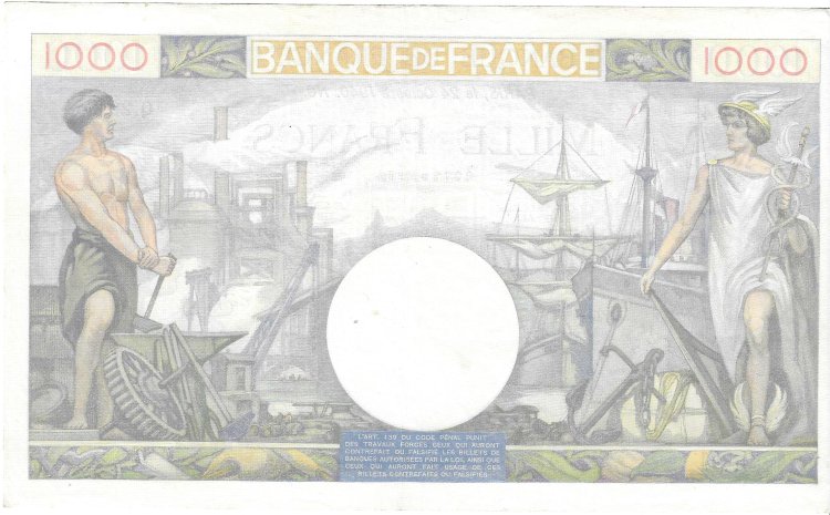Billetes - Europa - Francia - - EBC - 1940 - 1000 francos - Num.ref: Q291 - Click en la imagen para cerrar