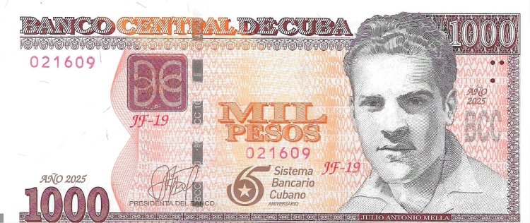 Billetes - America - Cuba - 134 - SC - 2025 - 1000 pesos - Num.ref: 021609 - Click en la imagen para cerrar