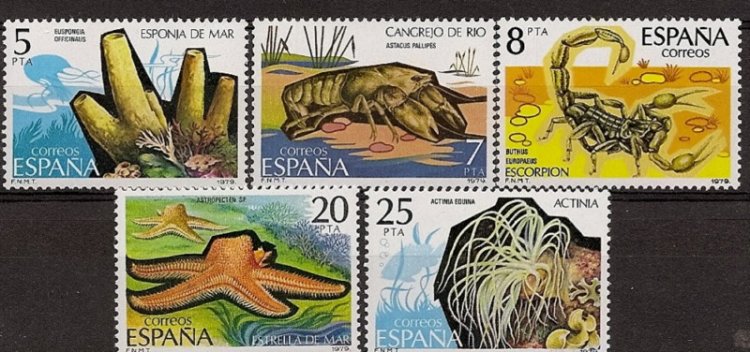 Sellos - Países - España - 2º Cent. (Series Completas) - Juan Carlos I - 1979 - 2531/35 - ** - Click en la imagen para cerrar