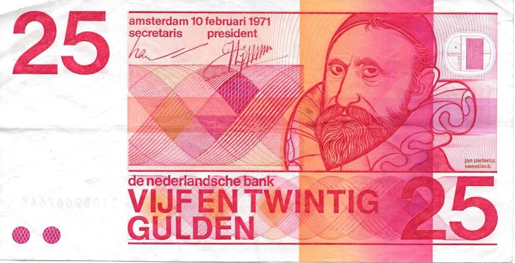 Billetes - Europa - Holanda - 92 - MBC- - 1971 - 25 Gulden - num ref:11089667646 - Click en la imagen para cerrar