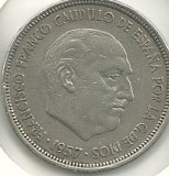 Monedas - España - Estado Español (18-VII-1936 / 20 - 005 pesetas - 320 - Año 1957*71