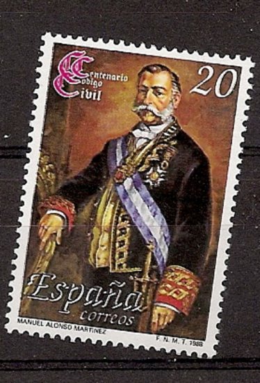 Sellos - Países - España - 2º Cent. (Series Completas) - Juan Carlos I - 1988 - 2968 - ** - Click en la imagen para cerrar