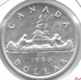 Monedas - America - Canadá - 54 - Año 1960 - Dólar