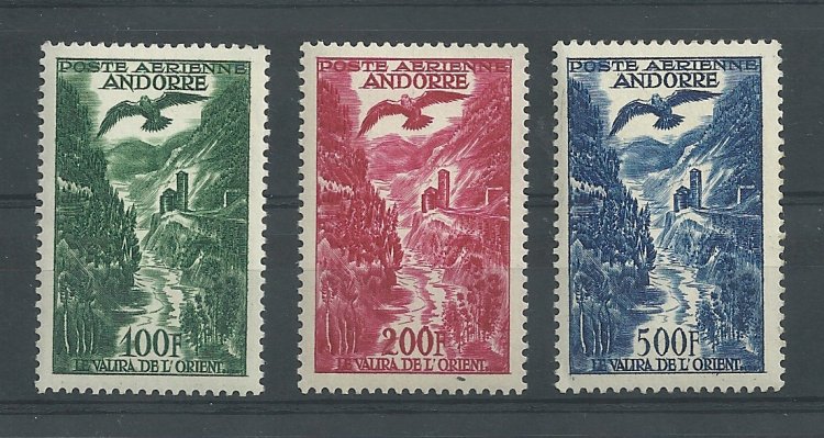 Andorra - Correo Francés - Series completas - ** - 1955/57 - 161/163 - Nuevos - Click en la imagen para cerrar
