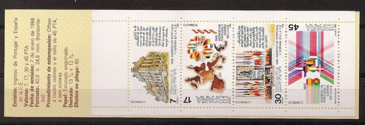 Sellos - Países - España - 2º Cent. (Series Completas) - Juan Carlos I - 1986 - 2825C - ** - Click en la imagen para cerrar