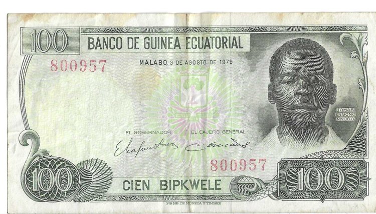 Billetes - Africa - Guinea ecuatorial - 14 - MBC - 1979 - 100 bipkwele - Num.ref: 800957 - Click en la imagen para cerrar