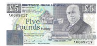 Billetes - Europa - Irlanda del Norte - 194a - SC - 1989 - 5 pounds - Num.ref: A6669217