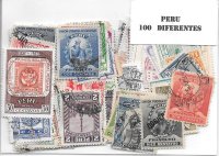 Paises - America - Peru - 100 Sellos diferentes