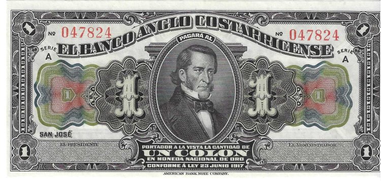 Billetes - America - Costa Rica - S121 - SC - 1917 - colon - Num.ref: 047824 - Click en la imagen para cerrar