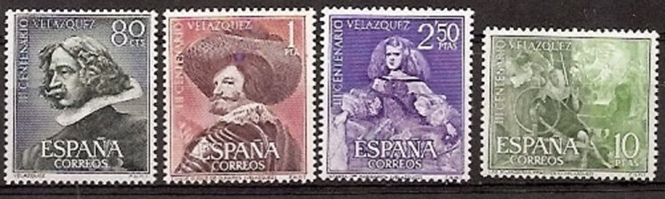 Sellos - Países - España - 2º Cent. (Series Completas) - Estado Español - 1961 - 1340/43 - ** - Click en la imagen para cerrar