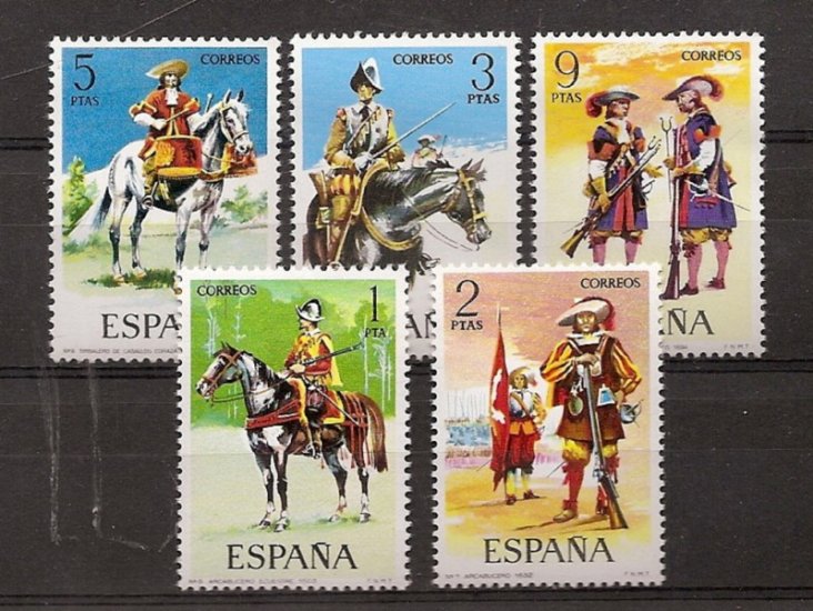 Sellos - Países - España - 2º Cent. (Series Completas) - Estado Español - 1974 - 2167/71 - ** - Click en la imagen para cerrar