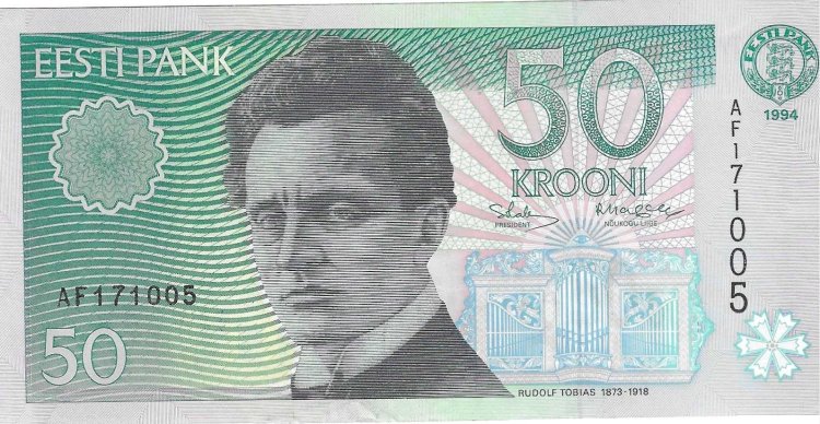 Billetes - Europa - Estonia - 78 - SC - 1994 - 50 krooni - Num.ref: AF171005 - Click en la imagen para cerrar