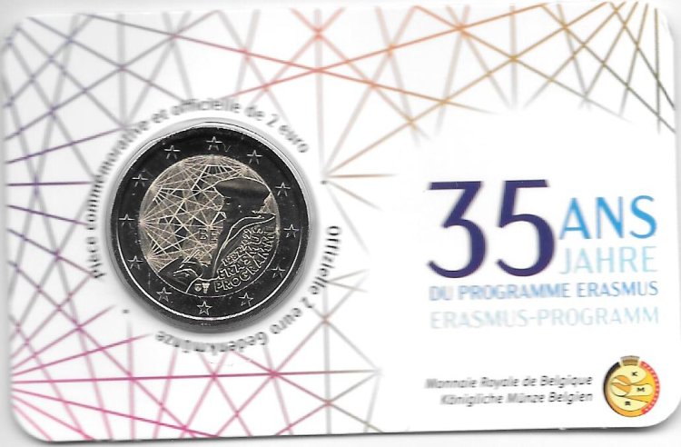 Monedas - Euros - 2€ - Belgica - SC - 2022 - Erasmus - Click en la imagen para cerrar