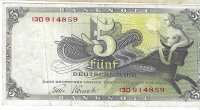 Billetes - Europa - Alemania - 13 - MBC- - 1948 - 5 deutschemark - Num.ref: I3D914859