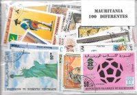Paises - Africa - Mauritania - 100 sellos diferentes
