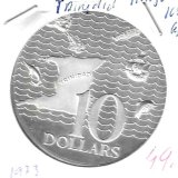 Monedas - America - Trinidad Tobago - 24a - 1973 - 10 dolares - plata