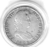 Monedas - EspaÃ±a - Fernando VII (1808 - 1833) - - 1822 - 8 reales - Potosi - PJ - plata