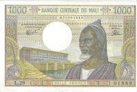 Billetes - Africa - Mali - 13 - EBC- - 1970 - 1000 francos - Num.ref: 01889