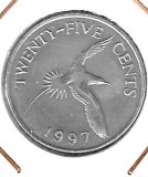 Monedas - America - Bermuda - 47 - 1997 - 25 cent