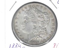 Monedas - America - Estados Unidos - - 1884 - dolar - plata