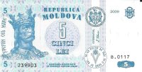 Billetes - Europa - Moldavia - 9 - SC - 2009F - 5 lei