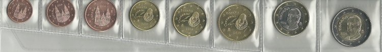 Monedas - Euros - Colecci&oacute;n en tiras - Espa&ntilde;a - sc - A&ntilde;o 2014 - Coleccion 8 monedas - Click en la imagen para cerrar