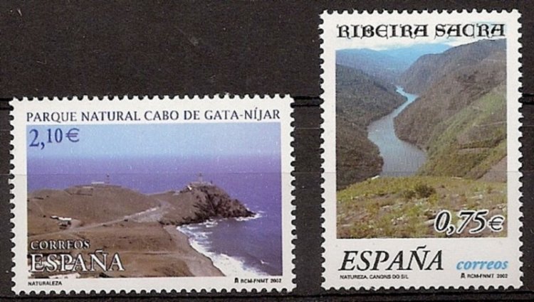 Sellos - Países - España - 2º Cent. (Series Completas) - Juan Carlos I - 2002 - 3884/85 - ** - Click en la imagen para cerrar