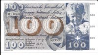 Billetes - Europa - Suiza - 49o - mbc+ - 7/3/1973 - 100 francos - Num.ref: 94V45029