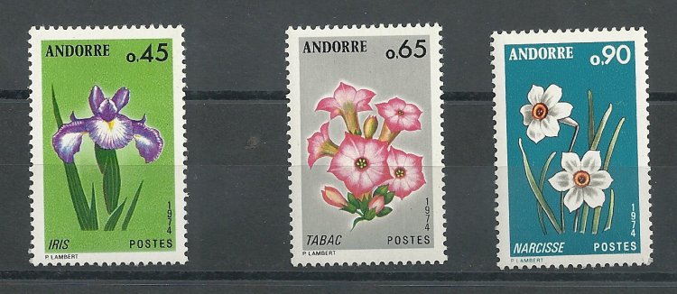 Andorra - Correo Francés - Series completas - ** - 1974 - 255/57 - Click en la imagen para cerrar