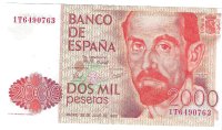 Billetes - EspaÃ±a - Juan Carlos I (1975 - 2014) - 2000 ptas - 532 - EBC - 1980 - Num.ref: 1T6490763