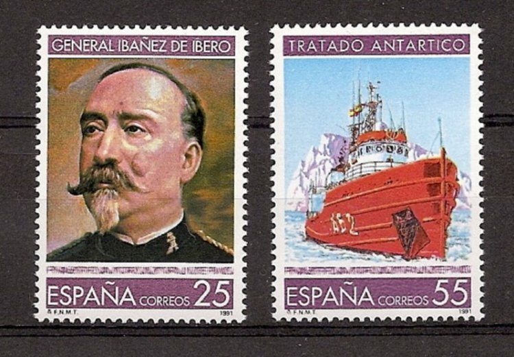 Sellos - Países - España - 2º Cent. (Series Completas) - Juan Carlos I - 1991 - 3150/51 - ** - Click en la imagen para cerrar