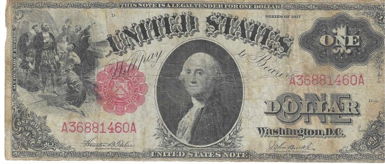 Billetes - America - Estados Unidos - 187A - MBC- - 1917 - Dollar - Num.ref: A36881460A - Click en la imagen para cerrar