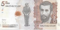 Billetes - America - Colombia - S/C - Año 2015 - 5000 Pesos - num ref: AA25823509