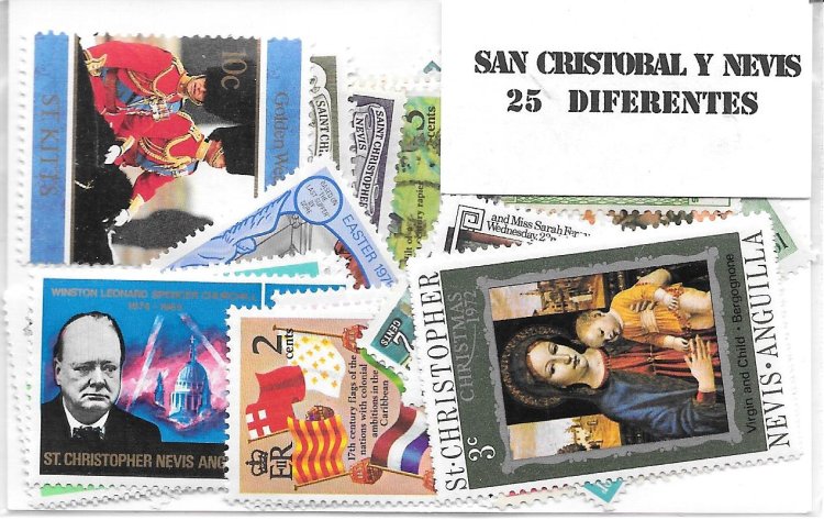 Paises - America - Sant Cristobal y Nevis - 25 sellos diferentes - Click en la imagen para cerrar